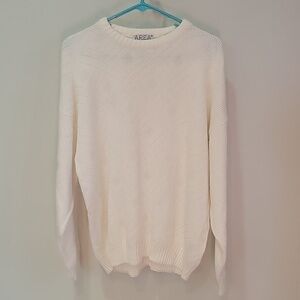 Vintage men's cream argyle crewneck sweater.  Area by Tag Made in USA size XL